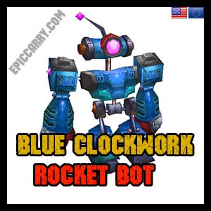 Blaues Uhrwerk Raketenbot